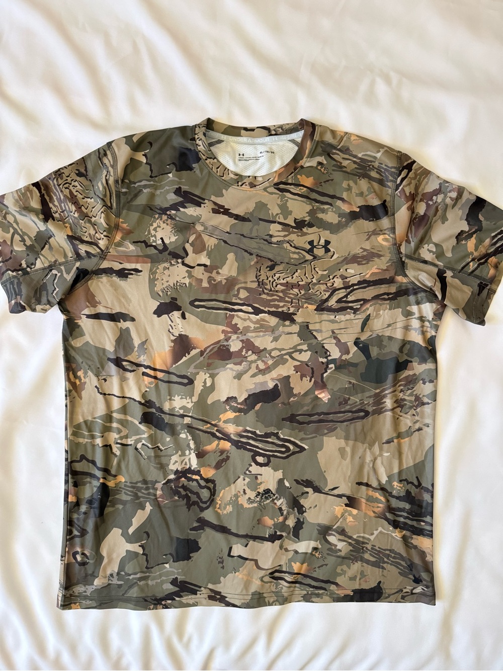 New Under Armour Men's Loose Multicolor Camo Crew Neck Breathable T-Shirt XL